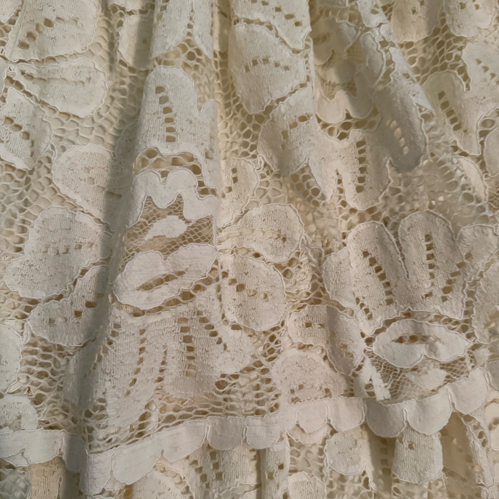 Maeve by Anthropologie Strapless Lace Mini Dress, White, Size 16 - Picture 6 of 7